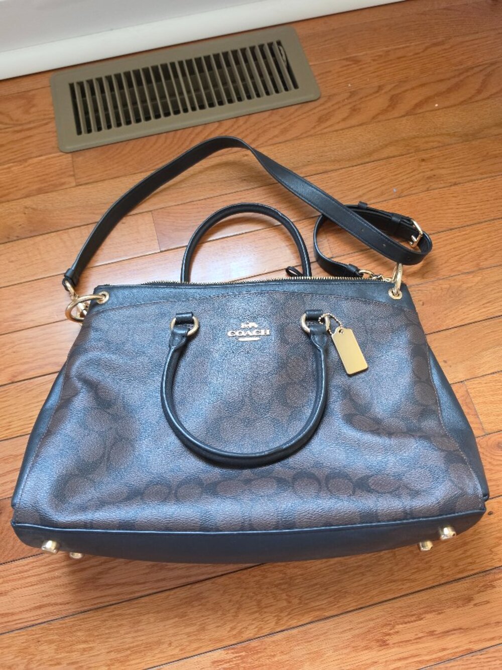 Coach Mia Satchel in Signature Canvas F76643